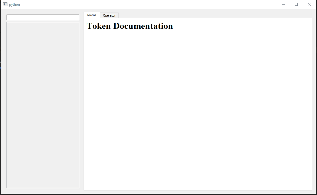 Qt Widget Missing Custom Tokens