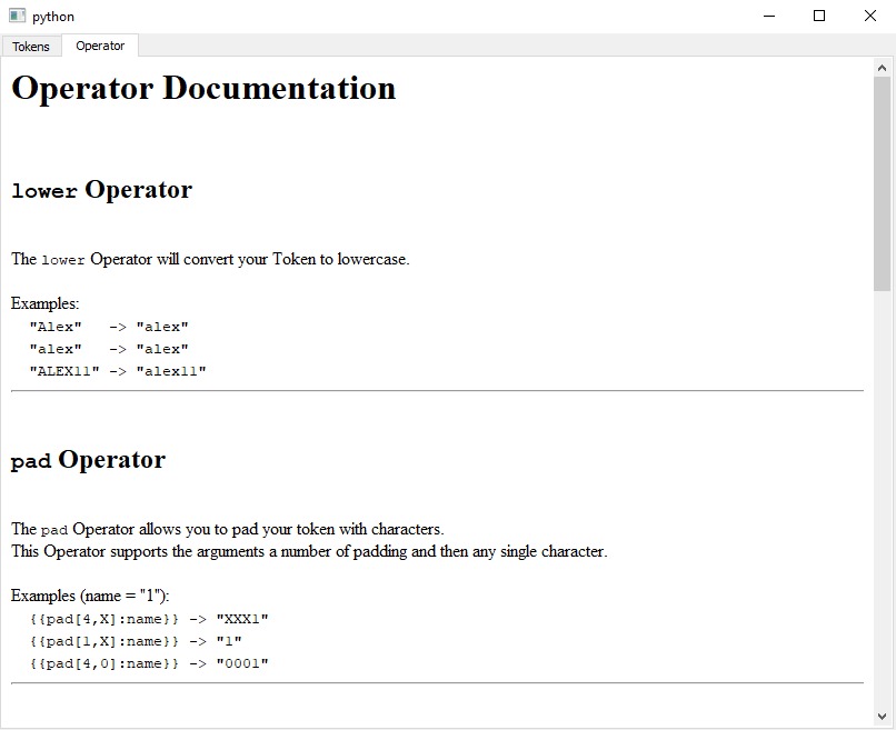 Finished Documentation Qt Widget